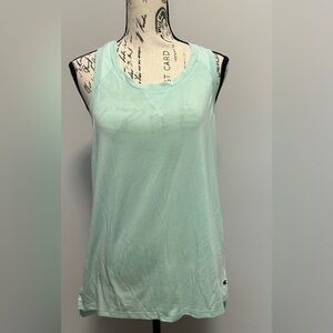 🏃‍♀️ Champion Duo Dry Tank – Green, Aqua, and White Striped, Size M  🏃‍♀️